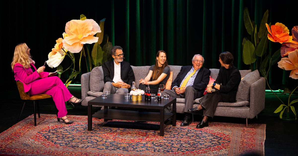 Frida Boisen, Olivier Sibony, Paul Sackett, Kajsa Asplund and Linnea Bywall at Alva Labs event Meeting of the Minds